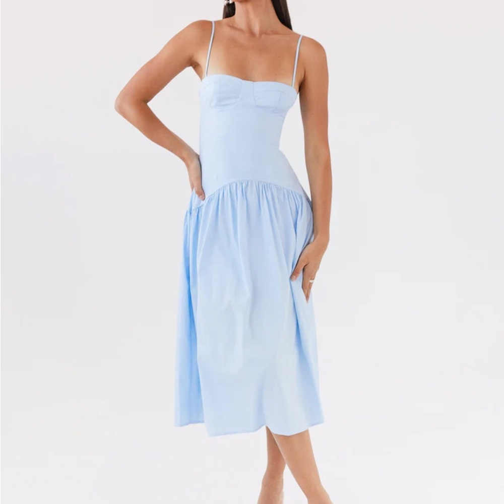 Peppermayo Yvette Blue Midi Dress